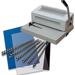 Machine à Reliure Moyen Avec 30 Bristols - 30 Transparents - 20 Spirales